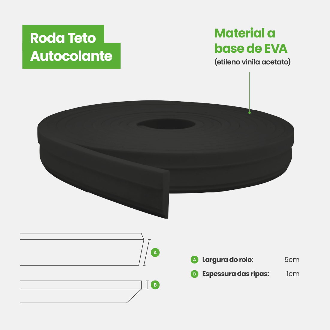 Roda Teto EVA Autocolante | RT340