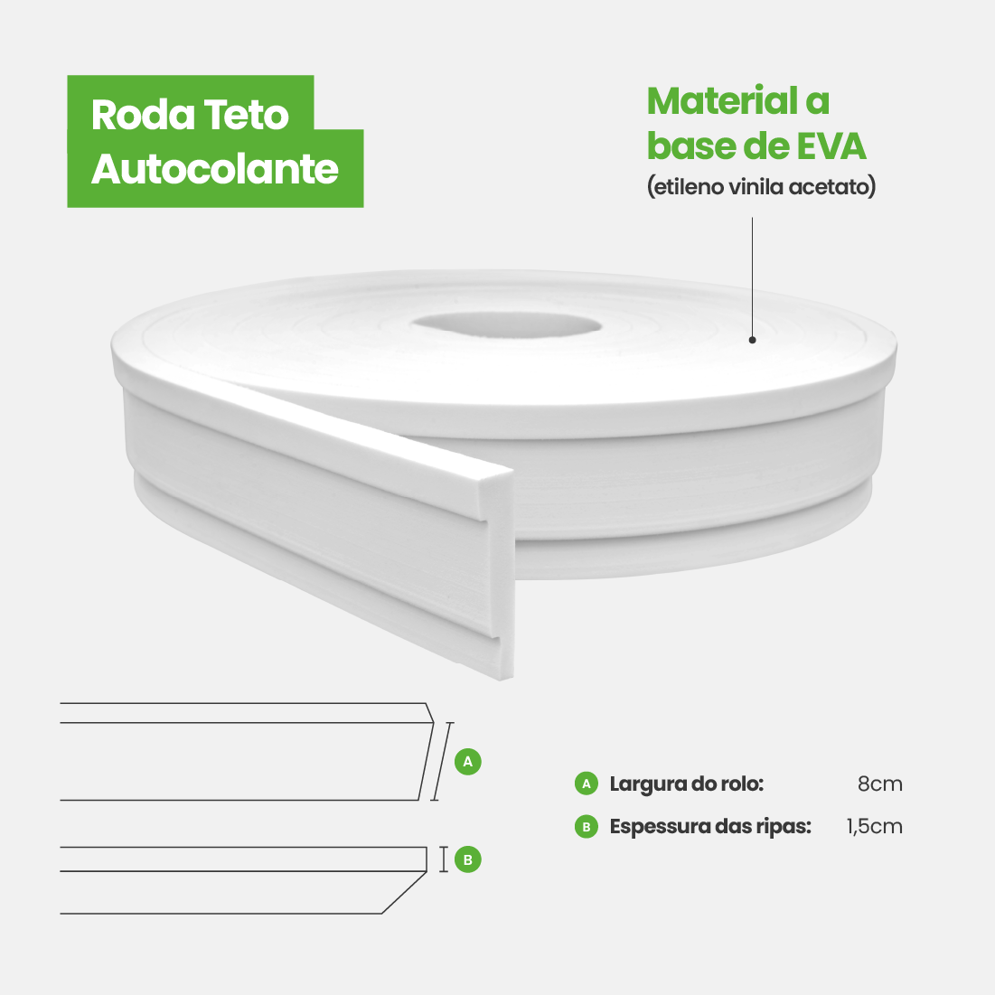 Roda Teto EVA Autocolante | RT70