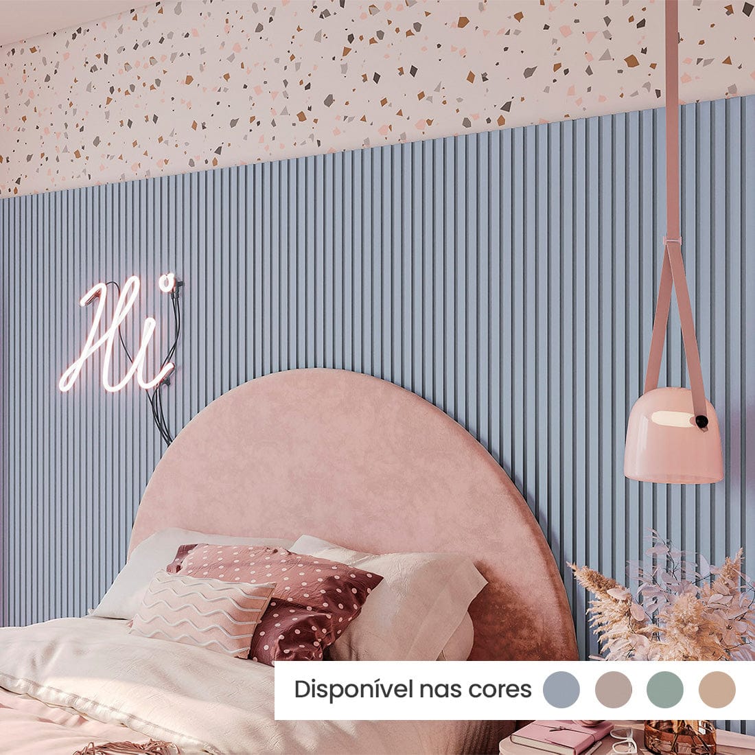 Painel Ripado Laminado de EVA Autocolante | Linha Play