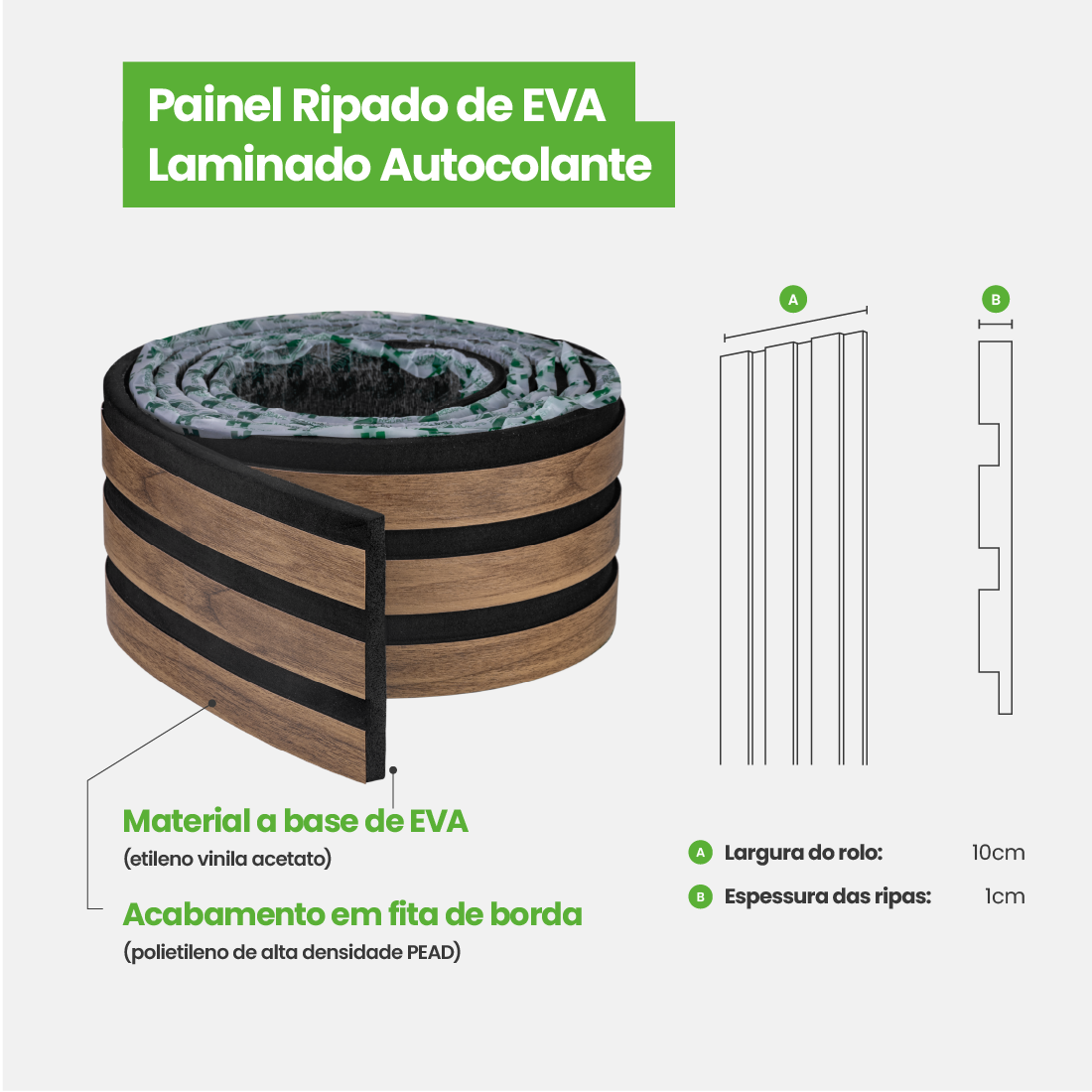 Painel Ripado Laminado Meia Parede | Linha Madeto | Meu Rodapé